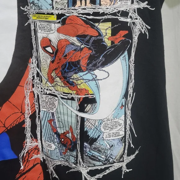 Men's Spiderman Profile Comic Book T-Shirt - Medium Marvel Brand New - Picture 5 of 10